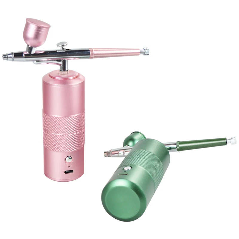 Portable Airbrush Handheld Airbrush for Nails Facial Oxygen Nano Spray Gun Manicure Tattoo Art Makeup Paint Craft Cake 0.3mm 3