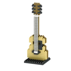 Musical Instrument Building Blocks - Mini Piano & Guitar DIY Assembly Educational Toy Set (Acoustic guitar)