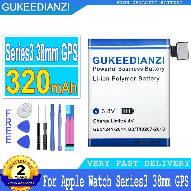 

GUKEEDIANZI Battery Series3 38mm 42mm GPS LTE for Apple Watch iWatch Series 3 S3 38mm 42mm GPS LTE Bateria + Track NO