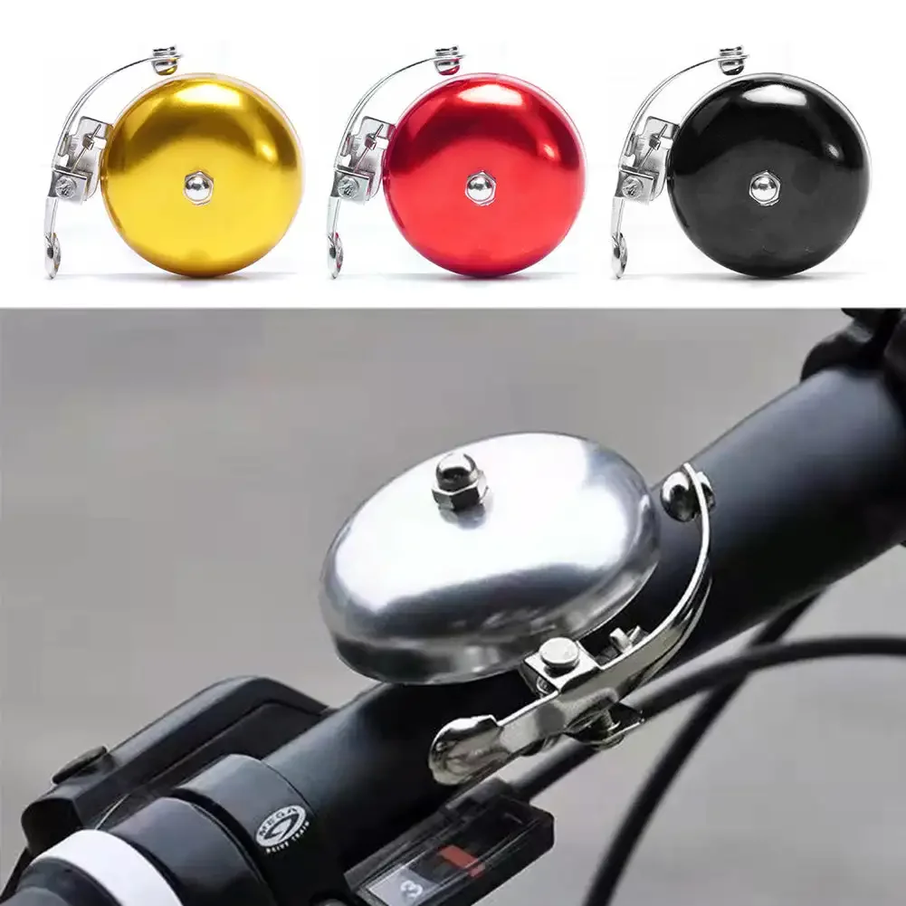 Bicycle Bell Retro British Aluminum Alloy Lid Vintage Crisp Ringtones Easy To Install Durable