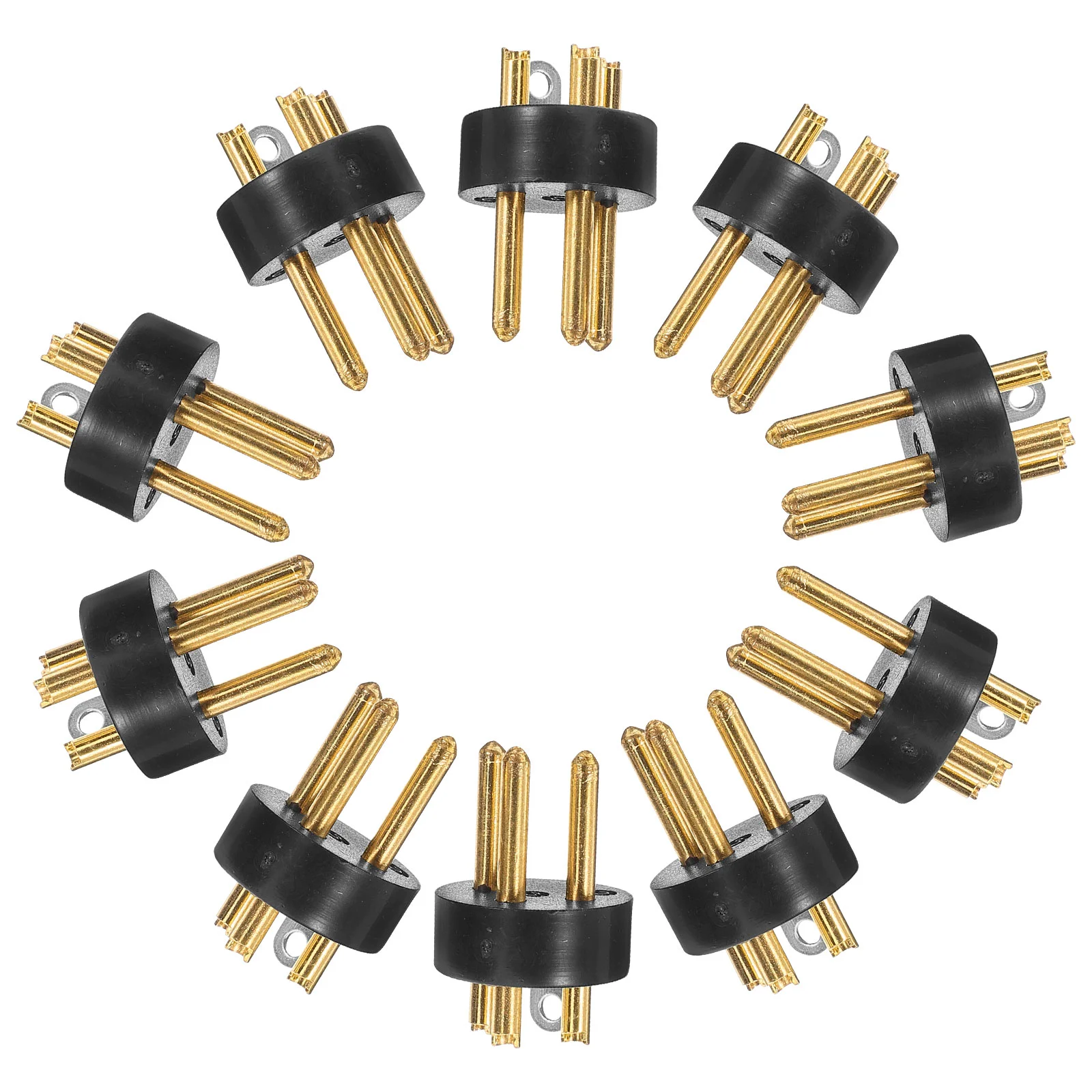 

10 Pcs XLR Head Needle Speaker Accessories Microphone Plug Audio 3-pin Connector Adapter Male Balance Conversion