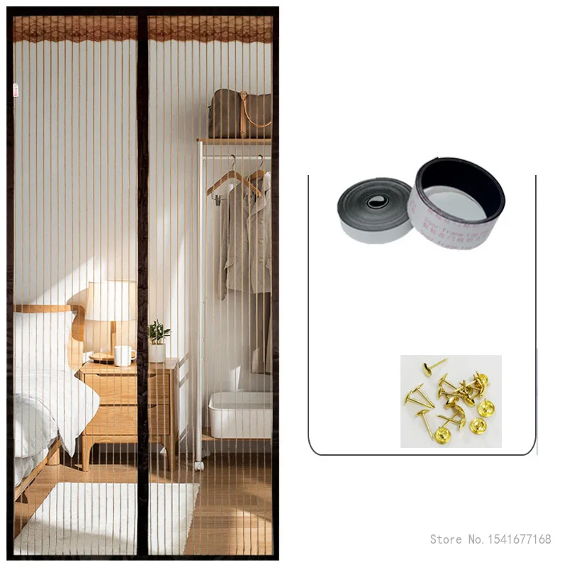 Magnetic Screen Door Curtain, Anti Mosquito Net, Insect Fly Bug Curtains, Automatic Closing Mesh, Custom Size and Large Size 1Pc
