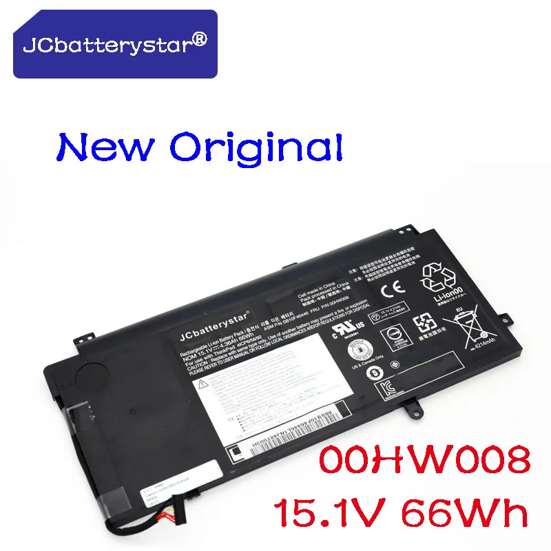 

JC new 00HW008 Battery For Lenovo ThinkPad Yoga 15 20DQ0038GE 20DRS02AGE 20DQ003RGE 20DQ 20DR SB10F46446 4ICP6/58/92 15.1V 66Wh