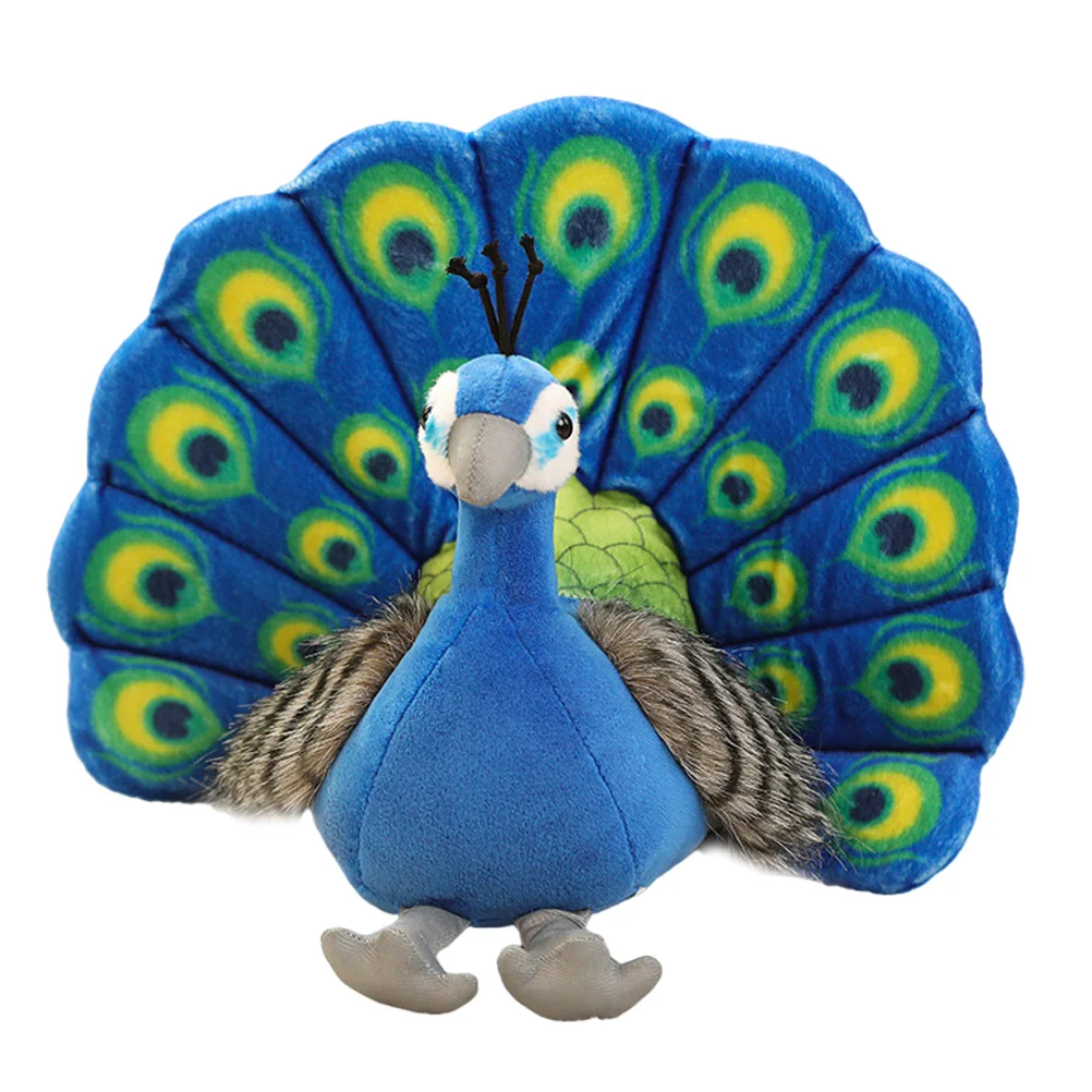 

30cm Cartoon Peafowl Stuffed Animal Toys Lifelike Soft Plush Peacock Doll Bird Toy For Kids Children Gifts