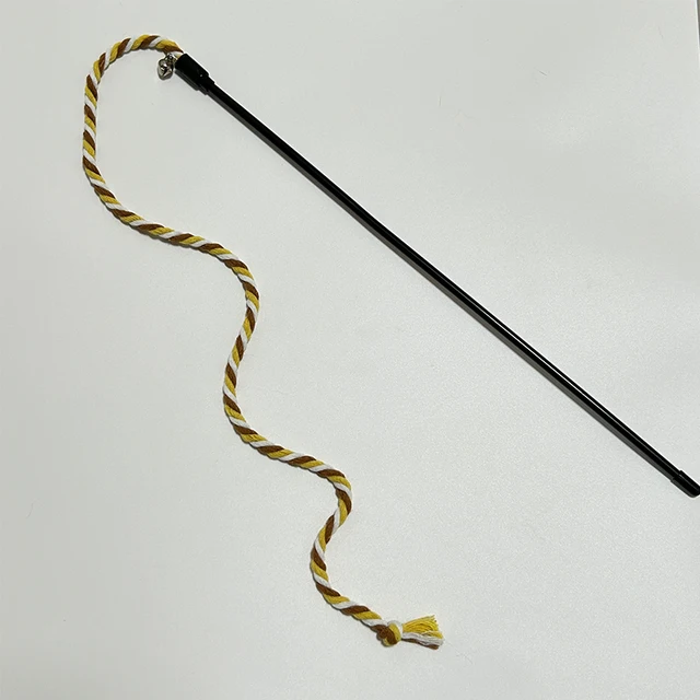 Interactive Cats Toys Long Satin Ribbon Cat Teaser Rod Toy Kitten Playing Teaser Wand Toy Cat Stick Toy 5