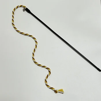 Interactive Cats Toys Long Satin Ribbon Cat Teaser Rod Toy Kitten Playing Teaser Wand Toy Cat Stick Toy 5