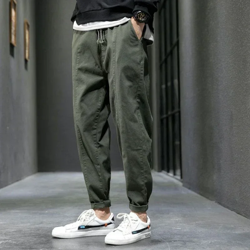 Men's Cargo Pants Straight Male Trousers Wide Fishing Autumn Large Size Harajuku Clothing Casual New In Aesthetic Cheapest Loose