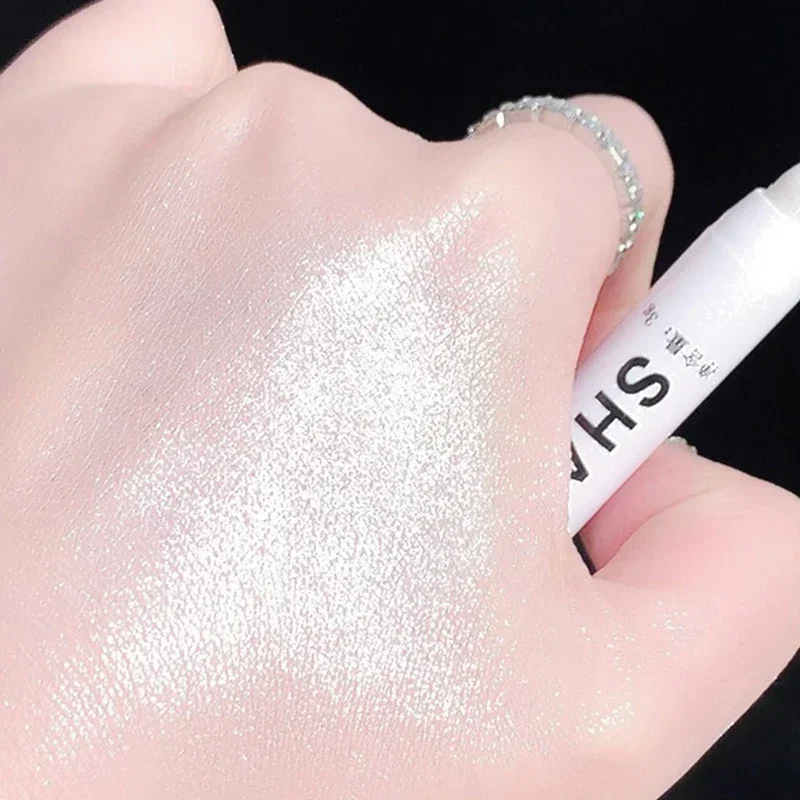 Pearl Matte White Eyeshadow Stick Shimmer Silver Highlighter Pen Eyeliner Pencil