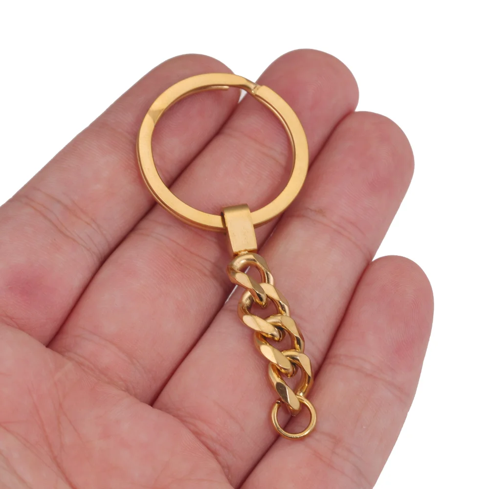 20 stks/partij Rvs Sleutelhanger Sleutelhanger Ring 15/20/23/25/28/30 mm Stalen Ronde Platte Lijn Split Ring DIY Sleutelhanger (Color : Round line 2.0x32mm, Size : 20pcs