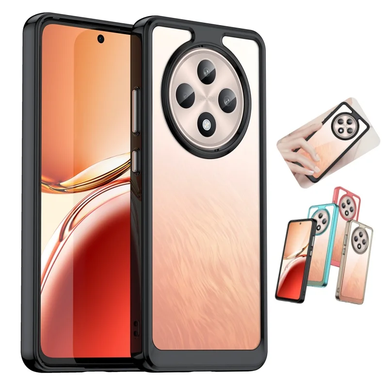 Crystal Clear Shockproof Phone Case with Colorful Border