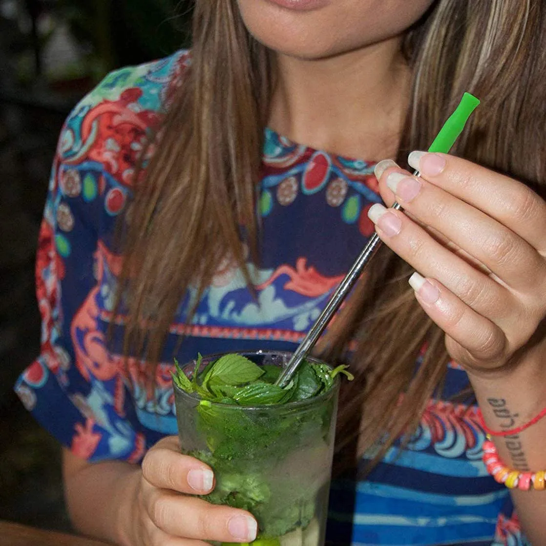 Silicone Straw Covers 5Pcs Metal Straw Silicone Tips For Stainless Steel straw