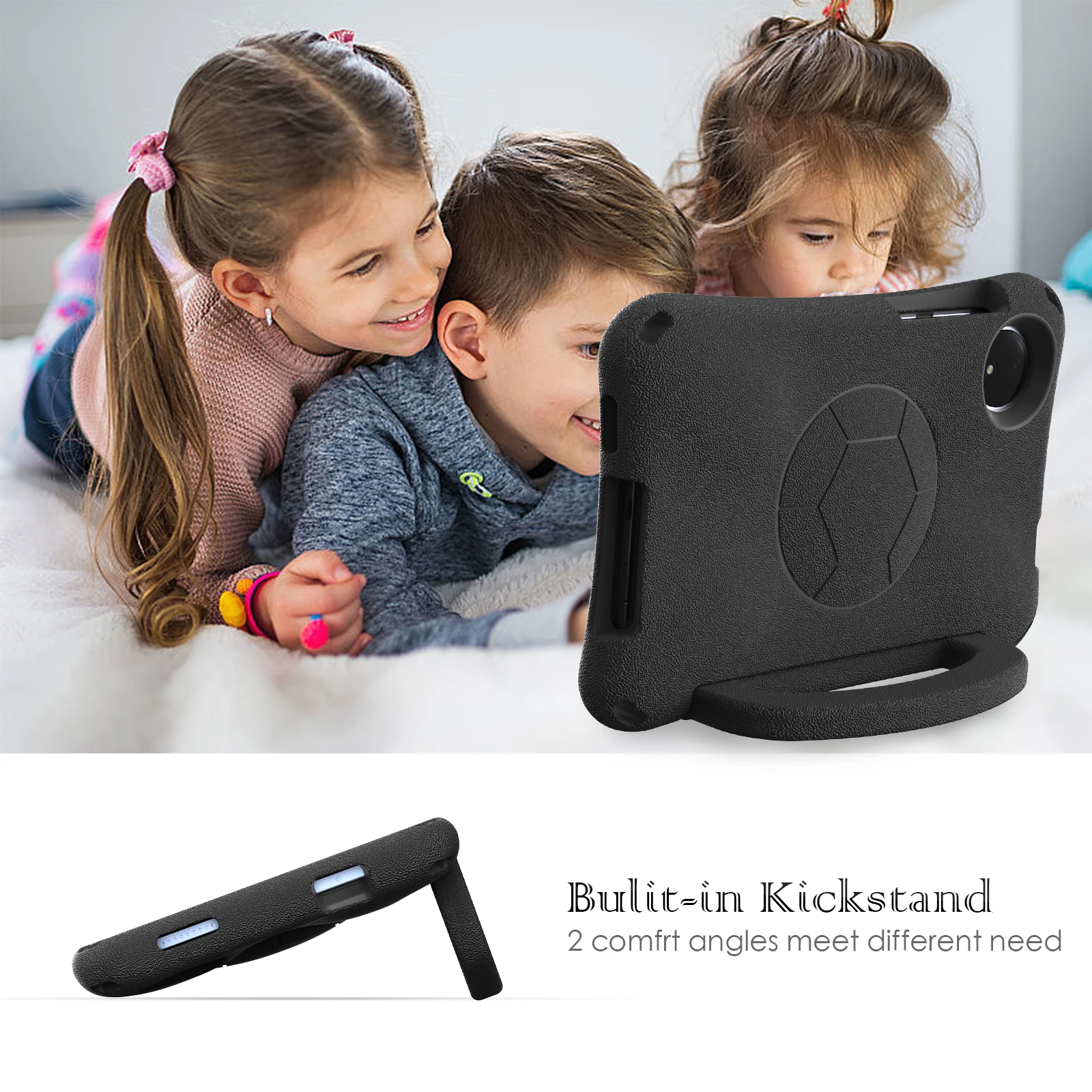 Durable EVA Football-Themed Tablet Stand Case, Rugged Protective Cover