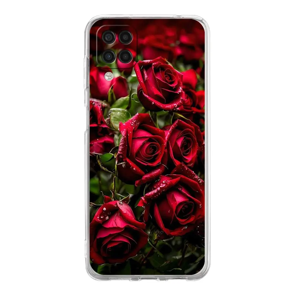 Elegant Red Rose Floral Phone Case Cover