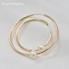 14K Gold Filled Hoop Earrings Natural Pearl Jewelry Gold Hoop Earrings Brincos Pendientes Oorbellen Boho Earrings Gold Jewelry 2