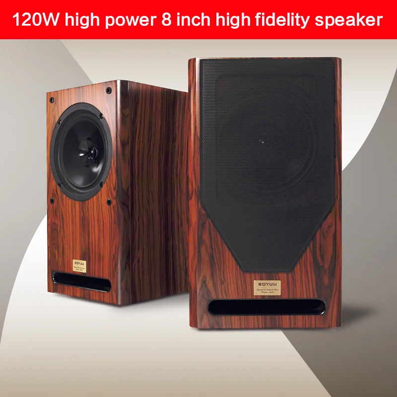 120W 8 Inch High Power Bookshelf Speaker Home HiFi Hi-fi Audio Passive 8 Ohm Front Speaker Full Frequency Fever