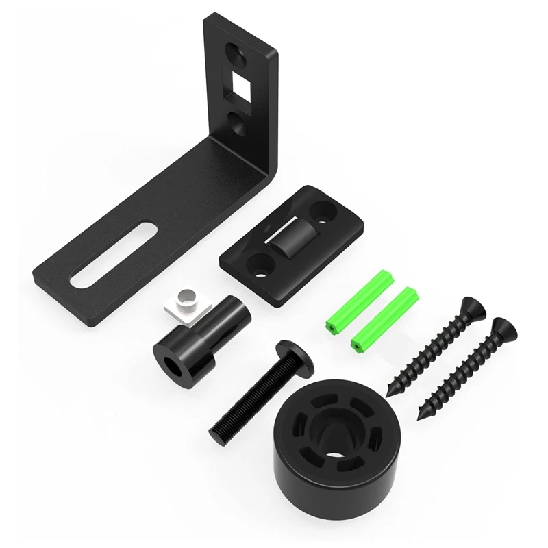 Adjustable Floor Guide for Sliding Barn Door Bottom Roller Wall Mount Double Wheel Punch-Free System 1 Pack sliding barn door guide,sliding door roller