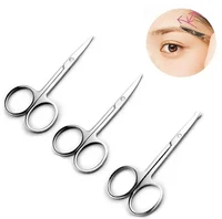Eyebrow Scissors for Men & Women Eyebrow Nose Hair Mustache Beard Eyelashes Trimming Kit Curved and Rounded Safety Tip Clippers 1