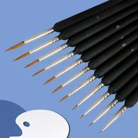 11Pcs Premium Miniature Fine Detail Paint Brushes Set Mini Tiny Paint Brush Thin Tip Paint Brushes For Oil Watercolor Acrylic 1