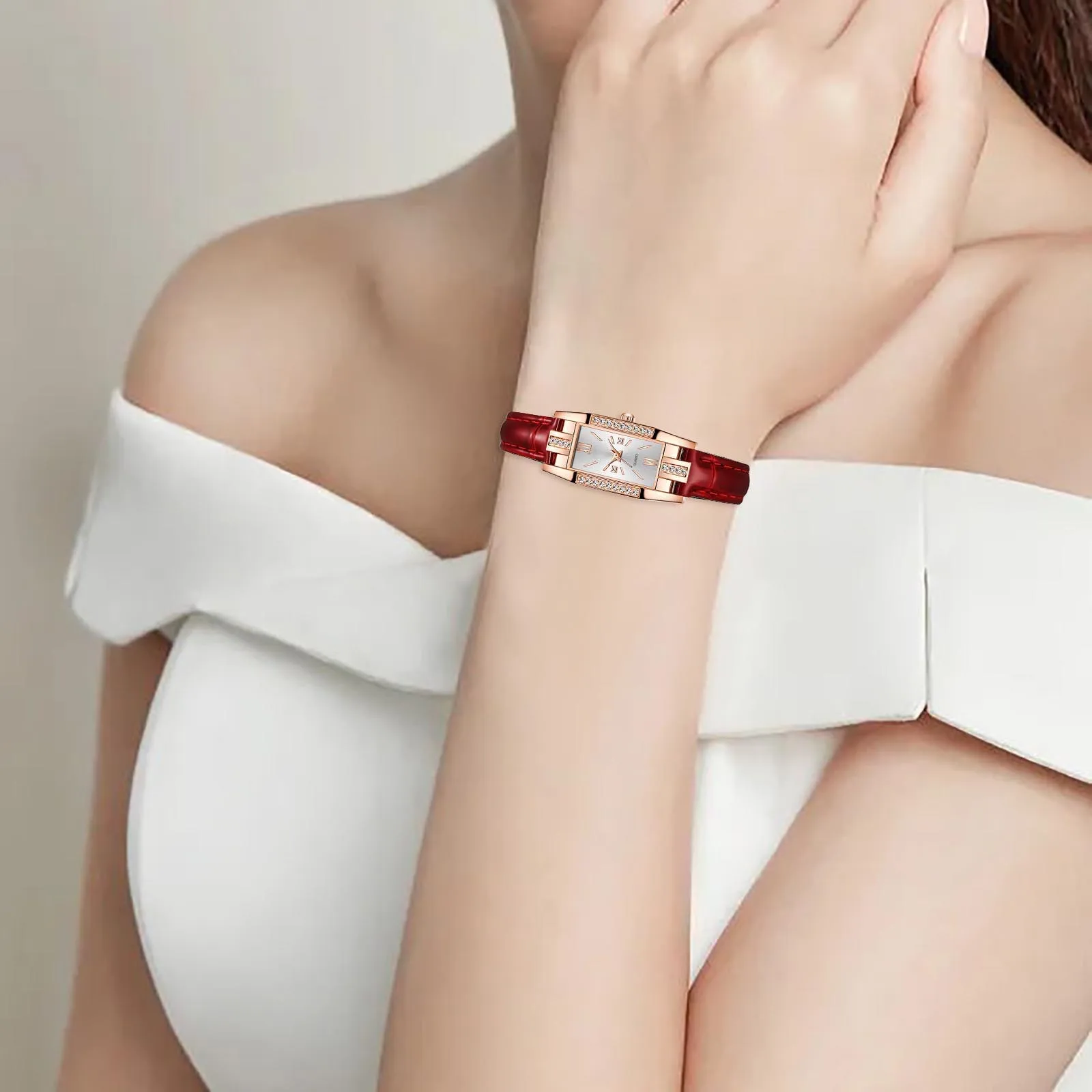 Quartz Watch Womens Watch Luxury Quartz Wristwatch Female Watches Simple Ladies Watches Frosted Belt Fashion Quartz Wristwatches For Women