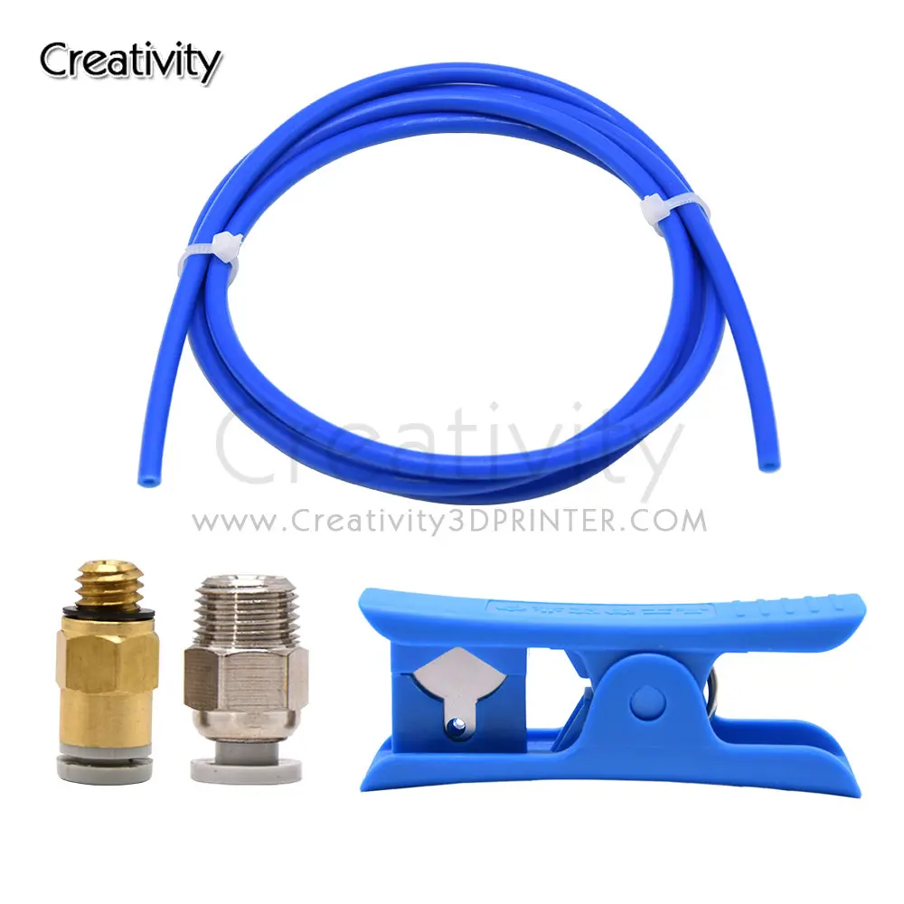 Pneumatic Quick Connector with Mini Portable Pipe Cutter For 1.75mm Filament PC4-01 PTFE Tube 1 or 2 Meter 3D Printer Parts