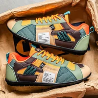 Large Size Men's Casual Sports Shoes Breathable Upgraded Version Summer Season Cross-Border Popular Style Flat Laced Ankle-High