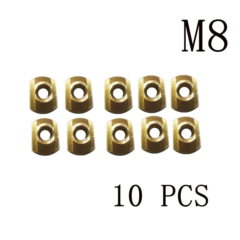 10 Or 20Pcs M8 Windsurf Hydrofoil Mounting Brass T-Nuts Water Sports Surfing All Hydrofoil Tracks Outdoors Surfing Accessories hydrofoil mounting t nuts