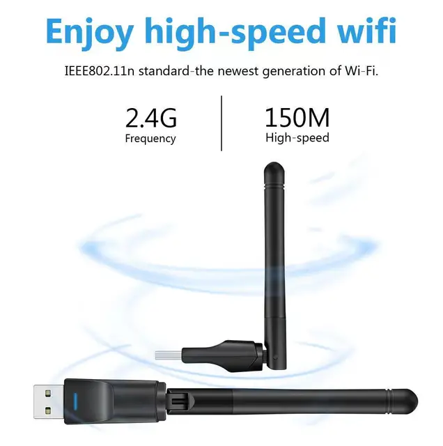 150Mbps Mini USB WiFi Adapter MT7601 Wireless Network Card wifi Receiver Dongle 802.11 b/g/n for PC Laptop Windows 2.4G 2