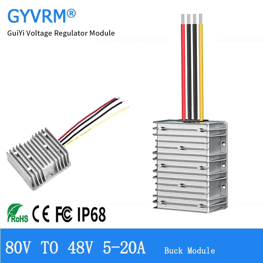 Módulo do Conversor do Fanfarrão da C.c. Poder Gyvrm Dc-dc 72v 80v a 48v 20a 960w 55-96v a 48v 15a 20a