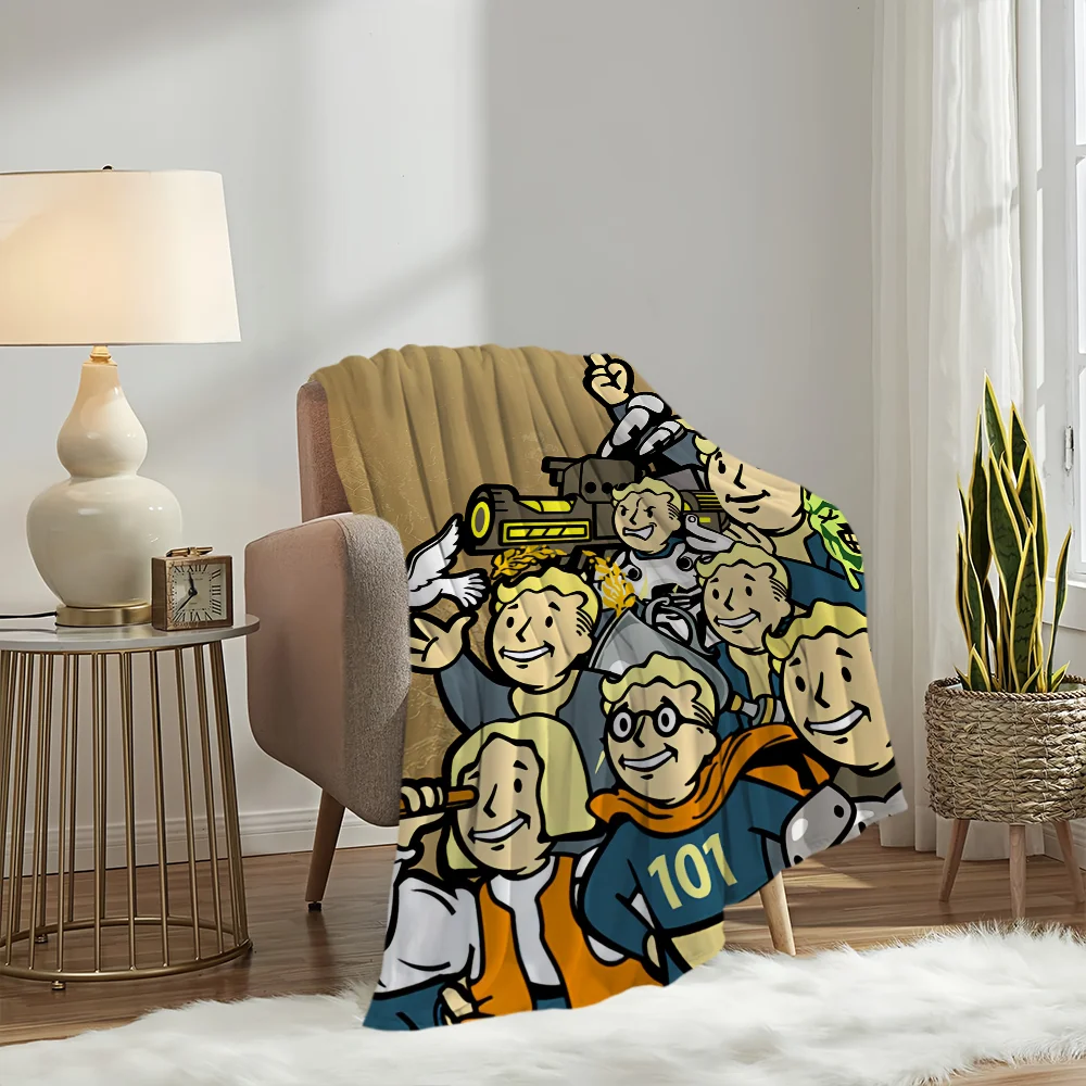 Game F-Fallout Cool Blanket Plush Nap Sofa rug for Living Room Warm Office Bedroom Birthday Home Travel Kid Gifts 4