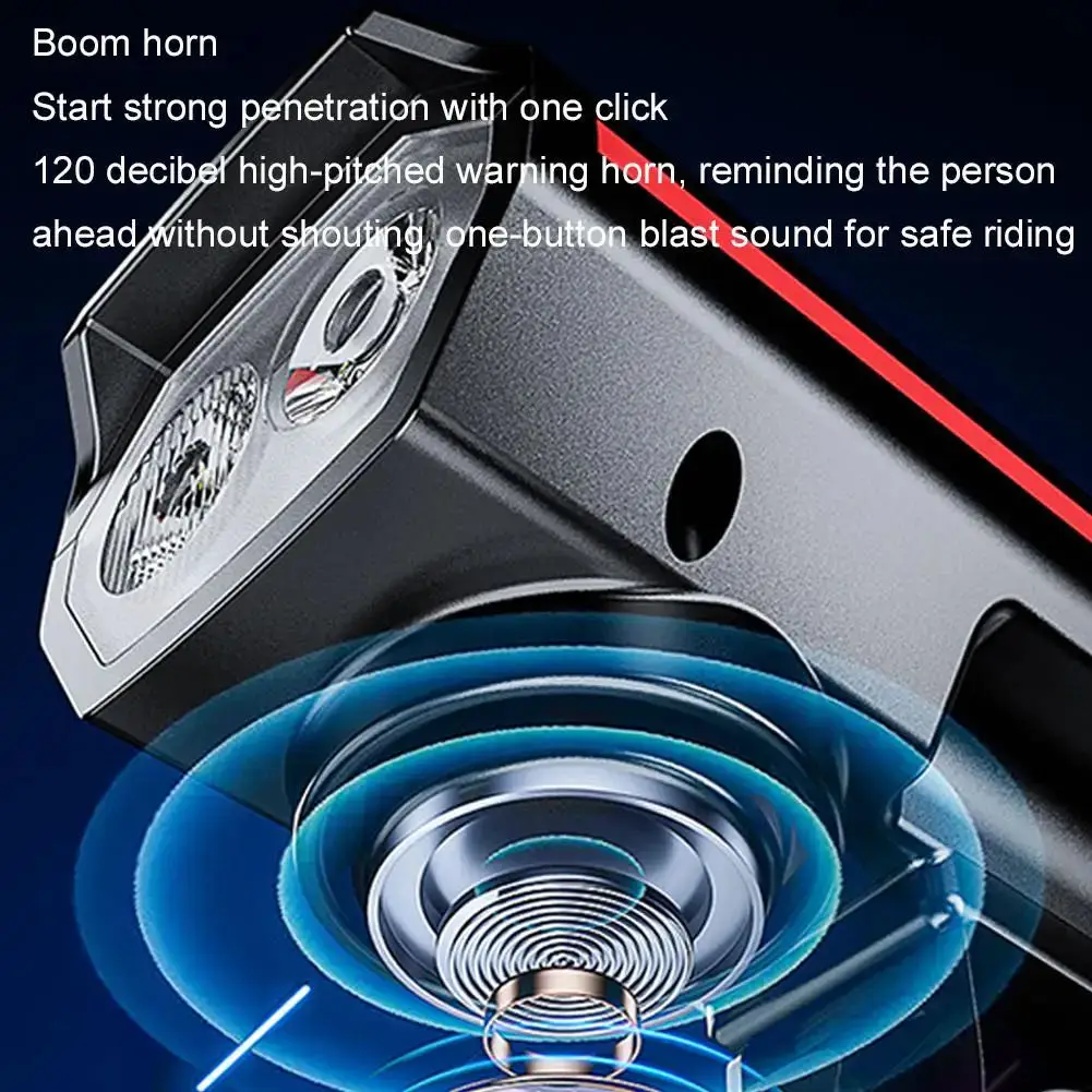 รูปสินค้า ไฟจักรยานพลังงานแสงอาทิตย์ ชาร์จ USB จอแสดงผล