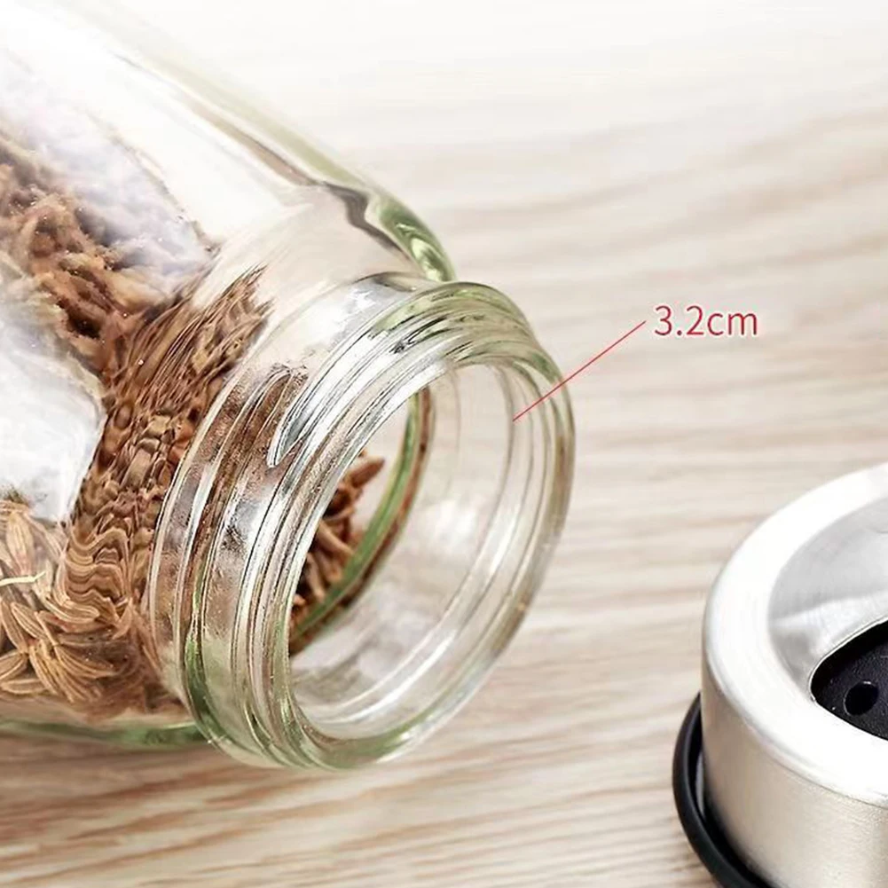 Transparent Spice Bottle Set With Swivels Base Multipurpose Sealed Spice Bottle For Kitchen