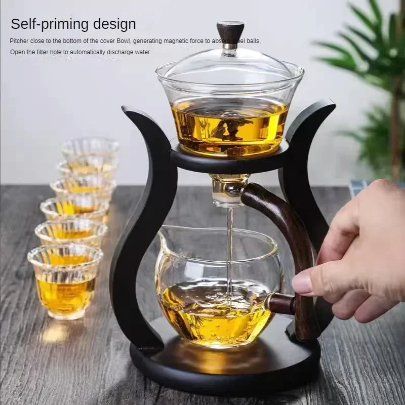 

Cup Suction Erh Household Kettle Set s Kungfu Pu Artifact Room Making Gaiwan Teapot Magnetic Living Glass
