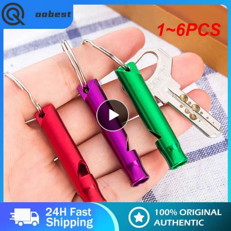 

1~6PCS Multifunctional Aluminum Emergency Survival Whistle Portable Keychain Outdoor Tools Training Whistle Camping Hiking