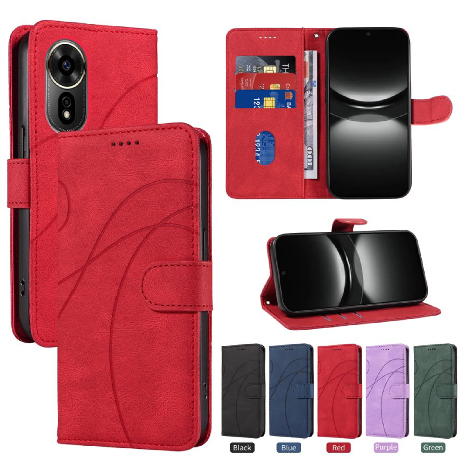 Wallet Leather Case For Huawei Honor Nova 11 SE Y9 Y7 Y6 Y5 Prime X50i ...