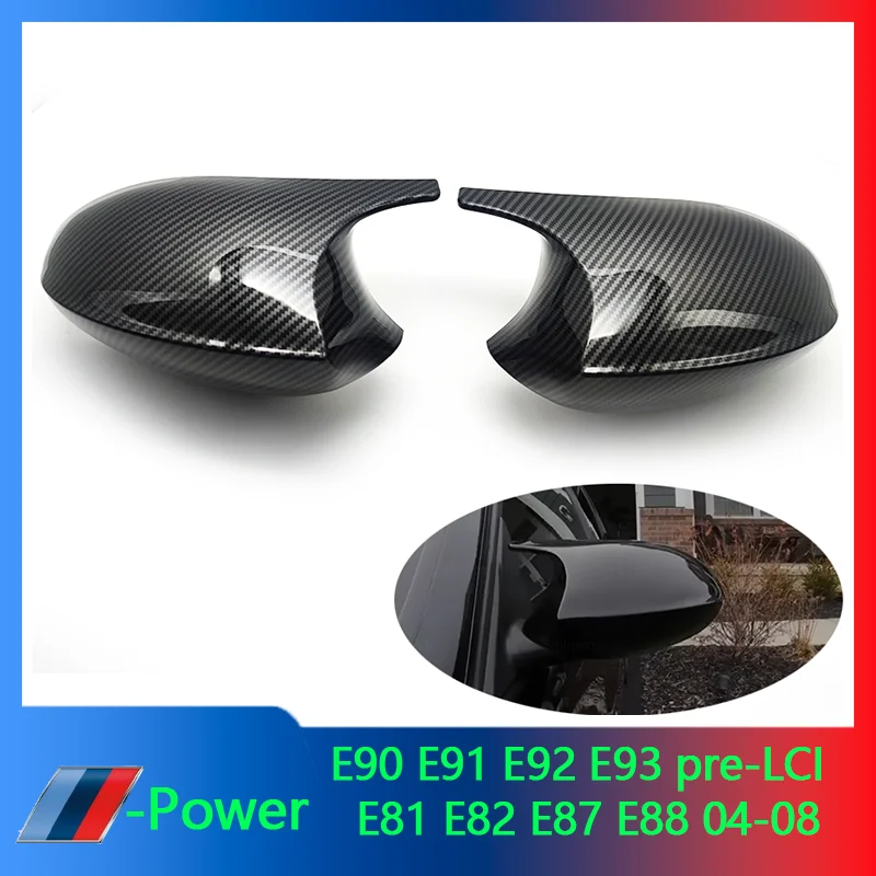 

Replacement Rearview Side Mirror Covers Cap For BMW E90 E91 E92 E93 E81 E87 E82 E88 3 1 Series M Accessories Carbon Fiber Gloss