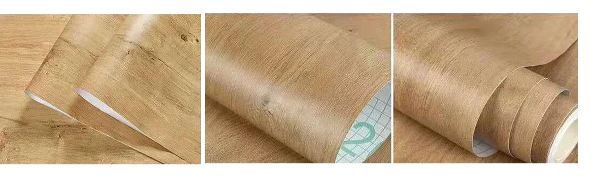 Description Picture 4 of itemWood Planks Grain Retro Faux Wood Wallpaper Roll Waterproof PVC Self Adhesive Wall Stickers Removable Vinyl Restaurant Wallpaper