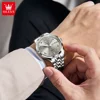 OLEVS 7062 Business Men's Watches Waterproof Weekly Calendar Automatic Mechanical Watch Waterproof Stainless Steel Roman Scale 4
