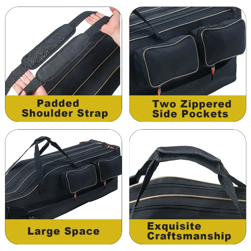 Wowelife 釣り竿キャリアバッグ フィッシングリールオーガナイザー ポール収納バッグ アップグレード版 釣りや旅行に 男性/家族/父親/友人への釣りギフト(カーキ Wowelife 釣り竿キャリア フィッシングリールオーガナイザー 釣り竿