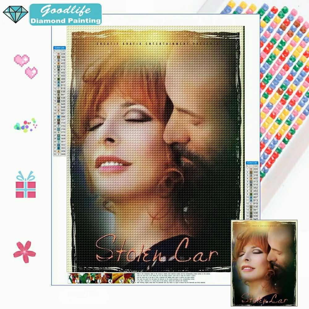 France Singer Mylene Farmer 5D DIY Diamond Painting Full Square Round Drill Embroidery Portrait Art Cross Stitch Home Decor