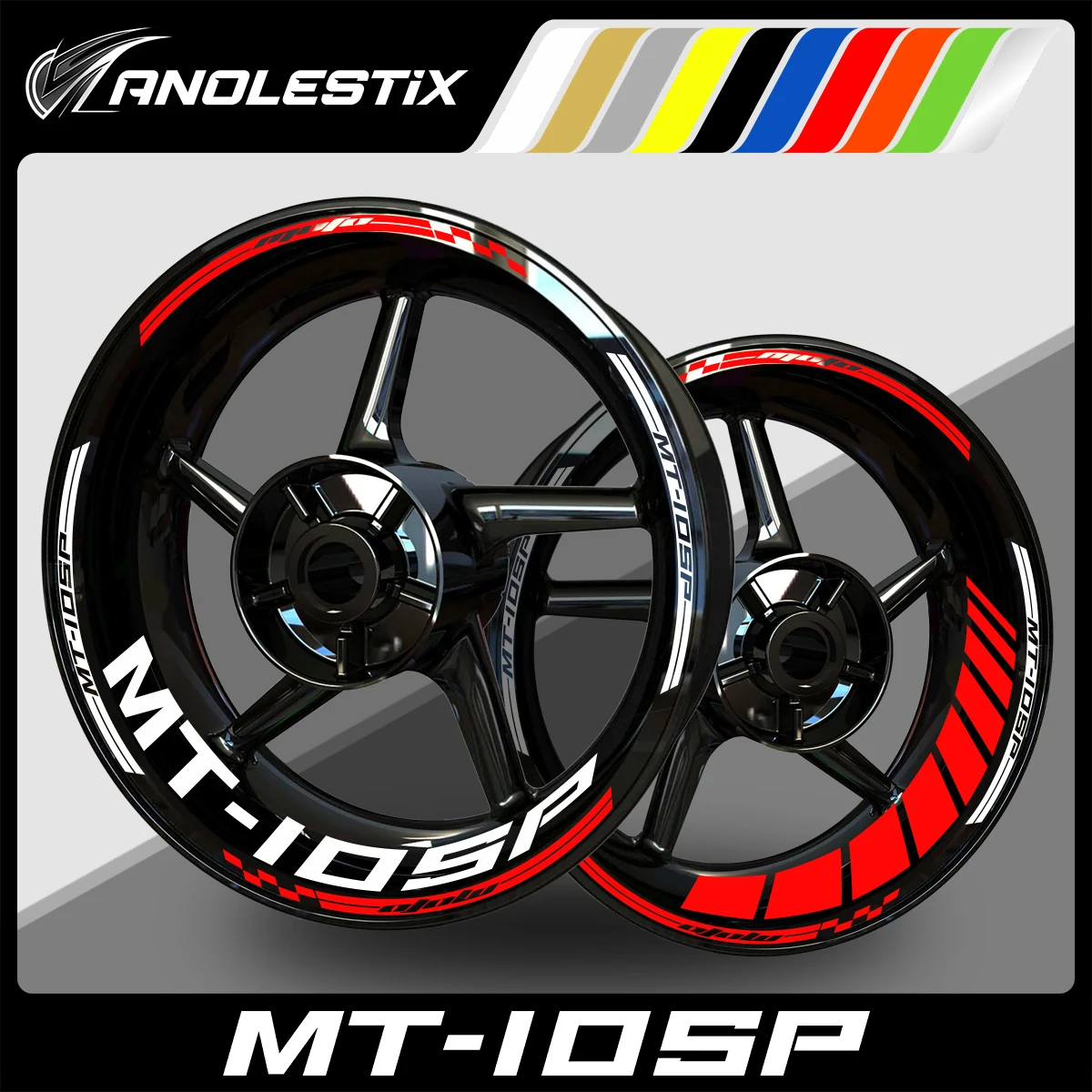 

AnoleStix Reflective Motorcycle Wheel Sticker Hub Decal Rim Stripe Tape For YAMAHA MT10 SP