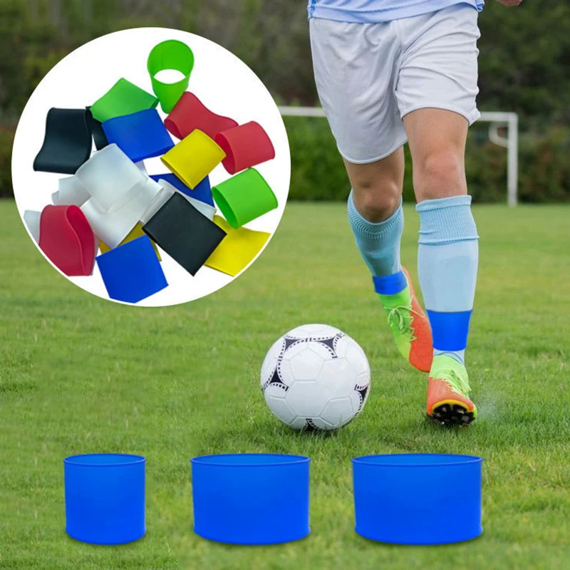 Soccer Shin Guard Straps Silicones Shin Pad Holder Practical Pad Banding Football Running Cycling Sports 1 Pair