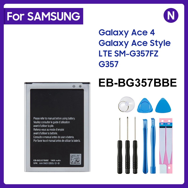 Batteria Originale Al Eb-Bg357Bbe Per Samsung Galaxy Ace Style Lte Sm-G357Fz G357 Batteria Di Ricambio 1900Mah Nfc Batteria Originale