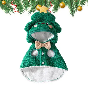 Pet Christmas Costumes | Dog Cat Holiday Apparel | Winter Warm Cosplay Christmas Cape With Cartoon Hat Cozy For Cats And Puppy 1