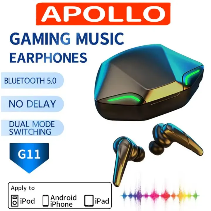 

Apollo Mechanical Bluetooth Headset, Bluetooth 5.2, Composite diaphragm, Fingerprint touch, 0 delay, stereo surround sound