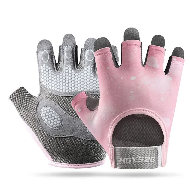 1 Pair Gym Body Building Training Fitness Gloves Sports Weight Lifting Exercise Slip-Resistant Gloves for Women Men Yoga Gloves 6