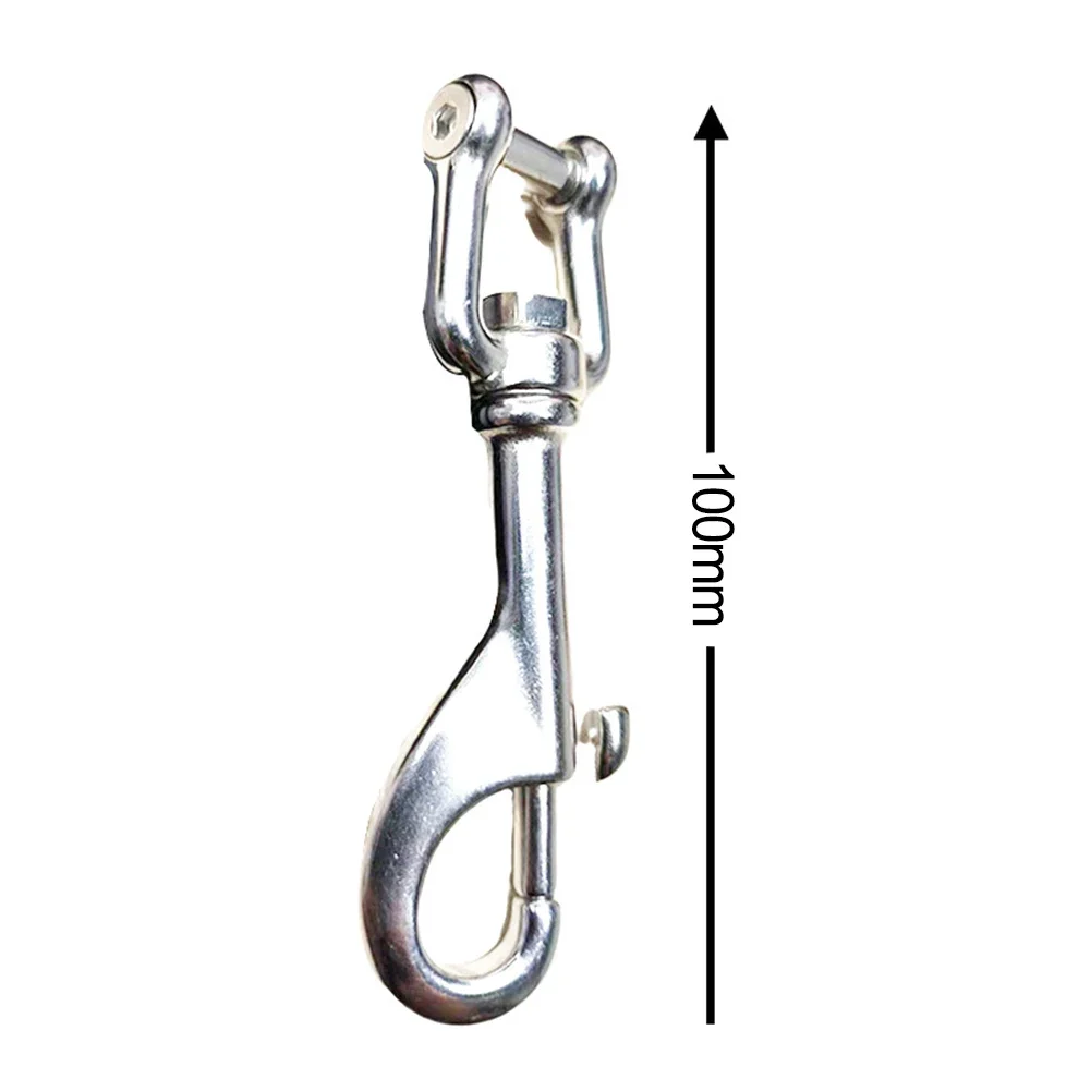 Marine 316 Stainless Steel Swivel Shackle Eye Bolt Snap Hook Scuba Diving Clip Swivel Snap Hook Metal Heavy Duty 5
