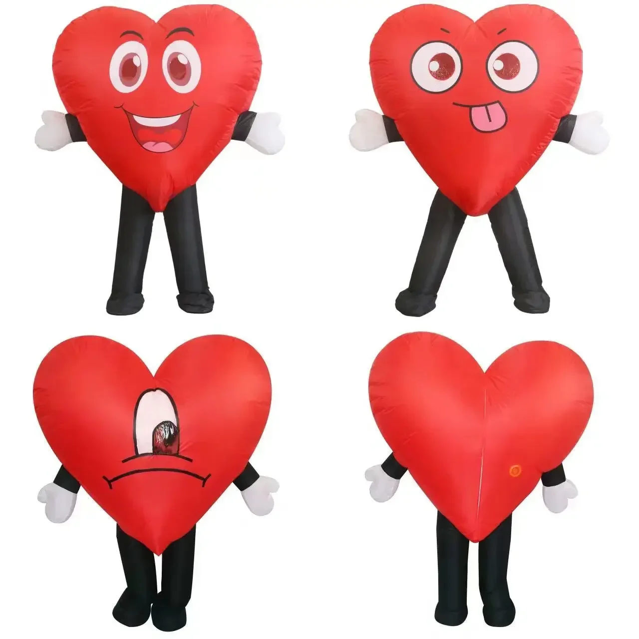 

Halloween Party Supply Happy Red Love Heart Smiling Props Inflatable Love Costume Atmosphere Stage Performance Prop Gifts