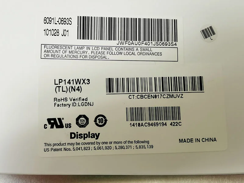LTN141AT02 B141EW04 01 tela do laptop lcd CCFL