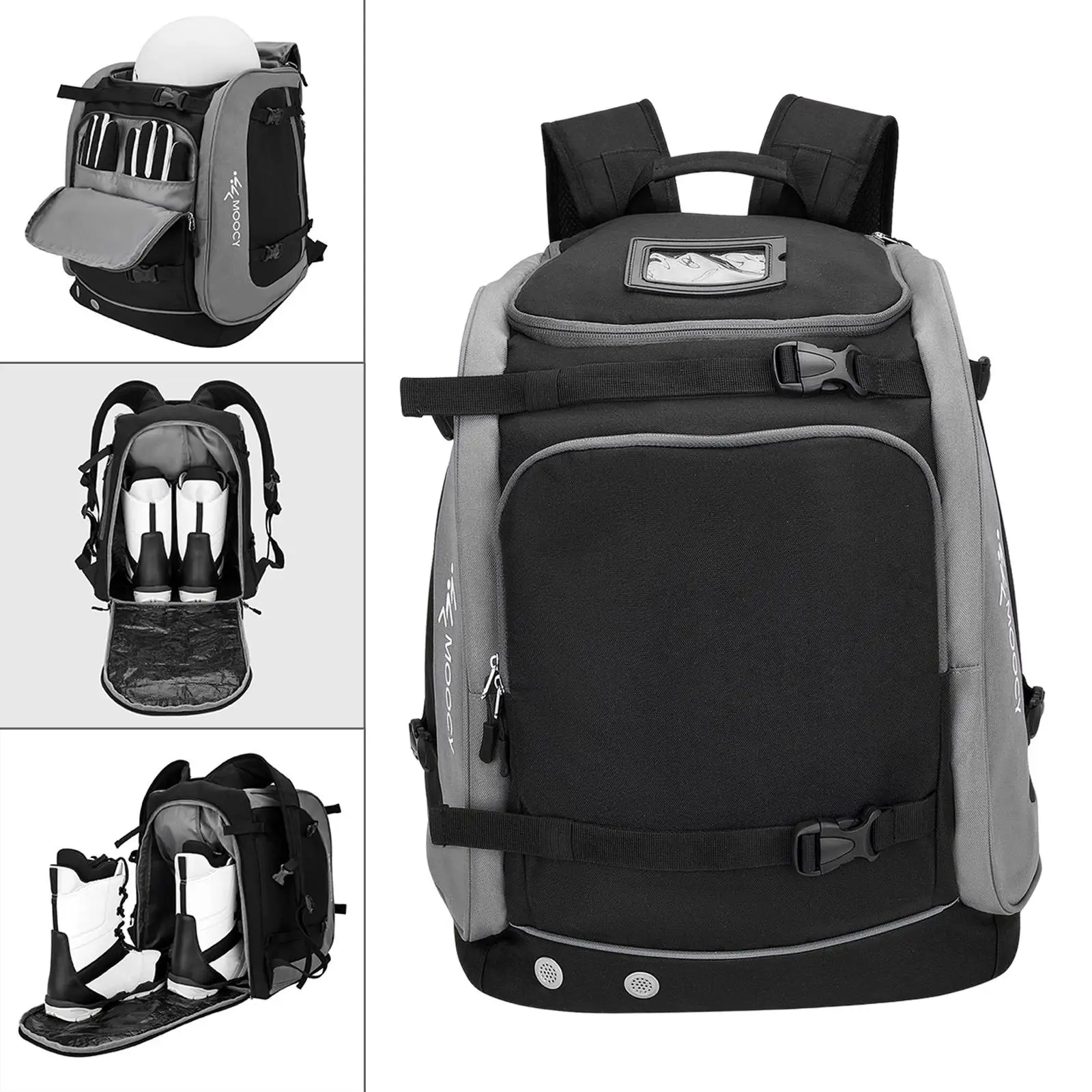 Ski Bags Ski Boot Bag Portable 65L Ski Backpack Large Capacity Storage Bag Lightweight Boot Bag For Goggles Jacket Skis Snowboard Accessories Gloves