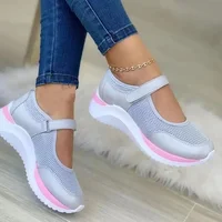 2024 New Casual Women's Shoes With Thick Sole Breathable Knitted Magic Sole Plus Size Rubber Outsole Summer Flat Shoes From Chin